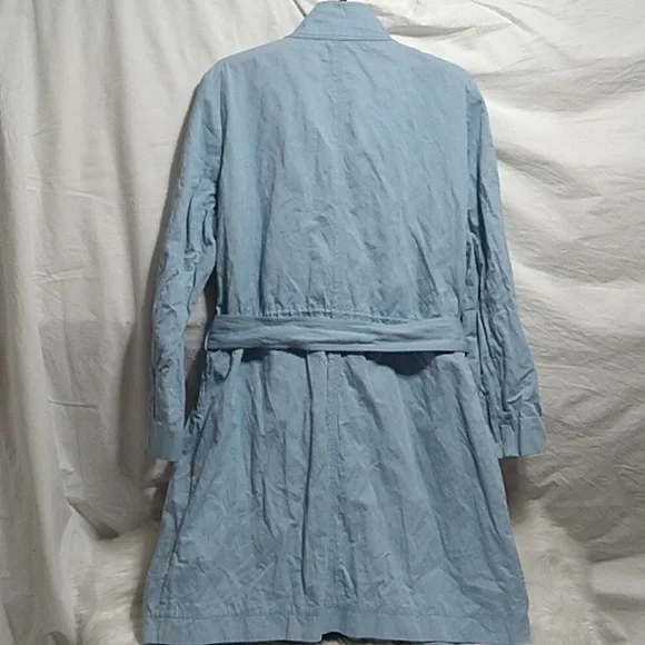 SALE! Worth New York Tiffany Blue Long Belted Jacket Sz.L Gently Worn - Picture 9 of 14